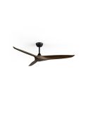 Ventilador de techo interior/exterior NOVA Ø152cm negro palas madera oscura DC 36W IP44