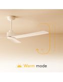 Ventilador de techo interior/exterior NOVA Ø152cm negro palas madera oscura DC 36W IP44
