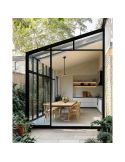 Ventilador de techo LED interior/exterior NOVA Ø152cm negro madera clara, 36W luz 18W CCT DIM DC, IP44