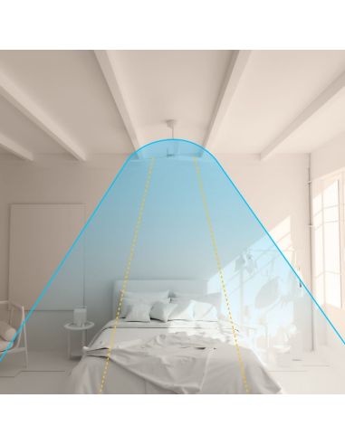 Ventilateur de plafond LED intérieur/extérieur NOVA Ø152cm Noir Lumière Bois, 36W Éclairage 18W CCT DIM CC, IP44