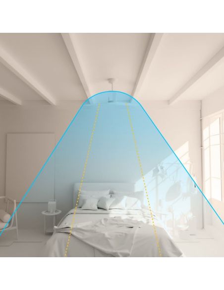 Ventilador de techo LED interior/exterior NOVA Ø152cm negro madera clara, 36W luz 18W CCT DIM DC, IP44