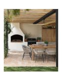 Ventilador de techo interior/exterior NOVA XL Ø185cm negro madera clara, para espacios amplios DC 46W IP44