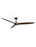 Ventilateur de plafond intérieur/extérieur NOVA XL Ø185 cm, finition bois foncé noir, pour grands espaces, 46 W CC, IP44