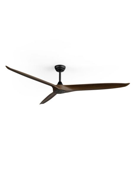 Ventoinha de teto NOVA XL para ambientes internos e externos, Ø185cm, madeira escura preta, para grandes espaços, 46W DC, IP44