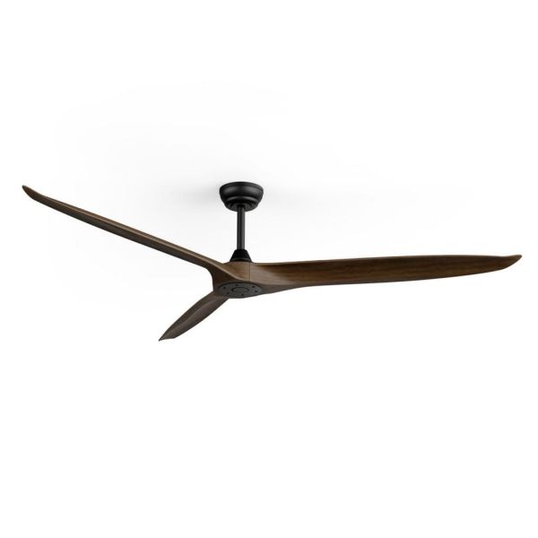 Ventilador de techo interior/exterior NOVA XL Ø185cm negro madera oscura, para espacios amplios DC 46W IP44