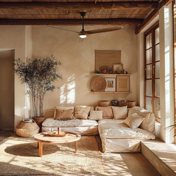 Ventilateur de plafond LED intérieur/extérieur NOVA XL Ø185cm Noir Bois foncé 46W CC Éclairage 18W CCT DIM IP44