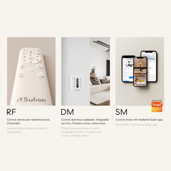 Ventoinha ALMA L para interiores/exteriores sem luz, Ø132cm, branco madeira clara, 3 pás, DC 40W IP44