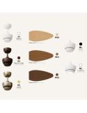 Ventilador sin luz interior/exterior ALMA L Ø132cm blanco madera media 3 palas, DC 40W IP44