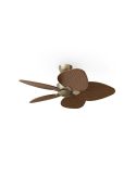 Ventilador sin luz de techo ALMA S Ø100cm latón madera oscura 5 palas, DC 26W IP44 interior/exterior
