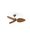 Ventilador sin luz ALMA S Ø100cm latón madera media 3 palas interior/exterior DC 26W IP44