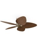 Ventilador de techo ALMA L Ø132cm 5 palas sin luz latón madera oscura, DC 40W IP44 interior exterior