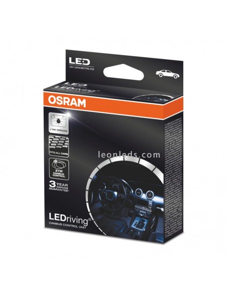 Pack de 2 resistências canbus para carro | Resistor para eliminar falha de lâmpada queimada da osram | Leon Iluminação LED