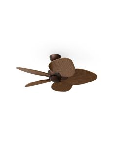Ventilador de techo sin luz ALMA S Ø100cm 5 palas marrón oxidado madera oscura interior/exterior, DC 26W IP44