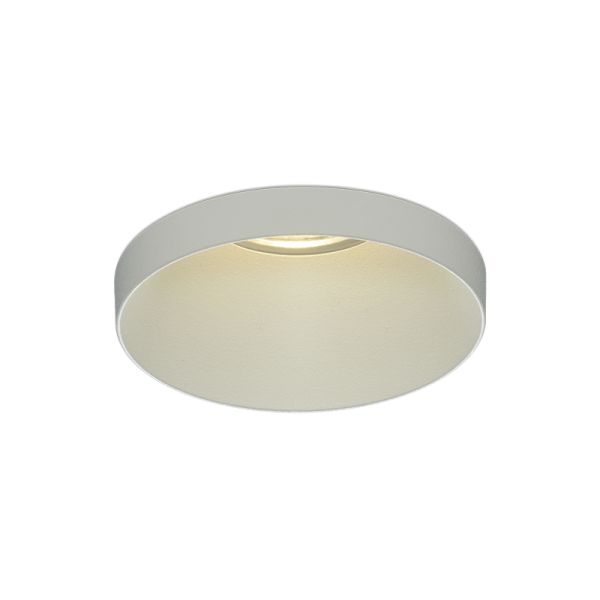 Luminária de embutir LED circular Einar GU10 de 8W na cor branca.