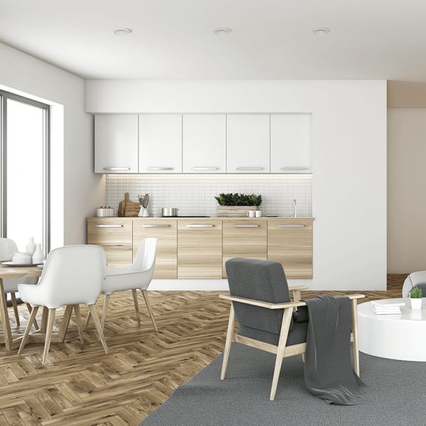 Luminária de embutir LED circular Einar GU10 de 8W na cor branca.