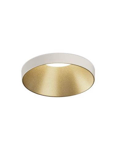 Downlight circular empotrable LED en blanco y dorado Einar 8W GU10
