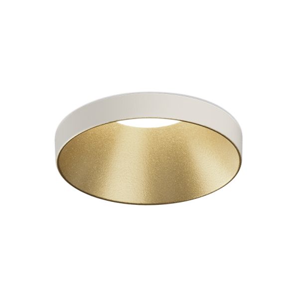 Downlight circular empotrable LED en blanco y dorado Einar 8W GU10