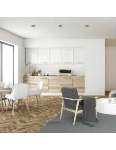 Luminária de embutir circular LED Einar GU10 de 8W em branco e dourado. 2