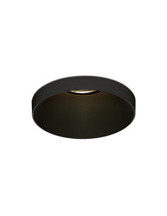 Luminária de embutir circular LED Einar GU10 de 8W na cor preta.