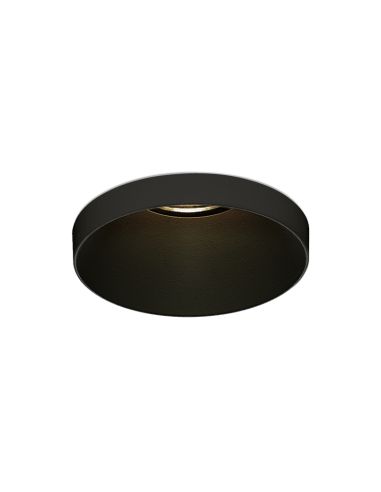 Luminária de embutir circular LED Einar GU10 de 8W na cor preta.