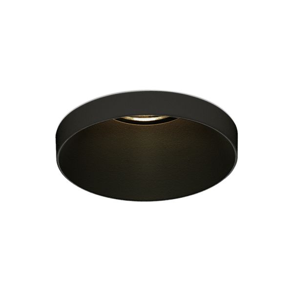 Luminária de embutir circular LED Einar GU10 de 8W na cor preta.