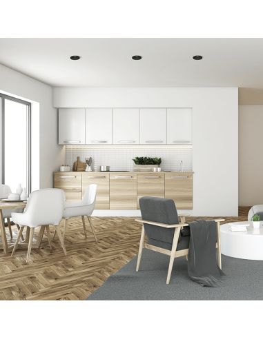 Spot encastré circulaire LED Einar GU10 8W noir.