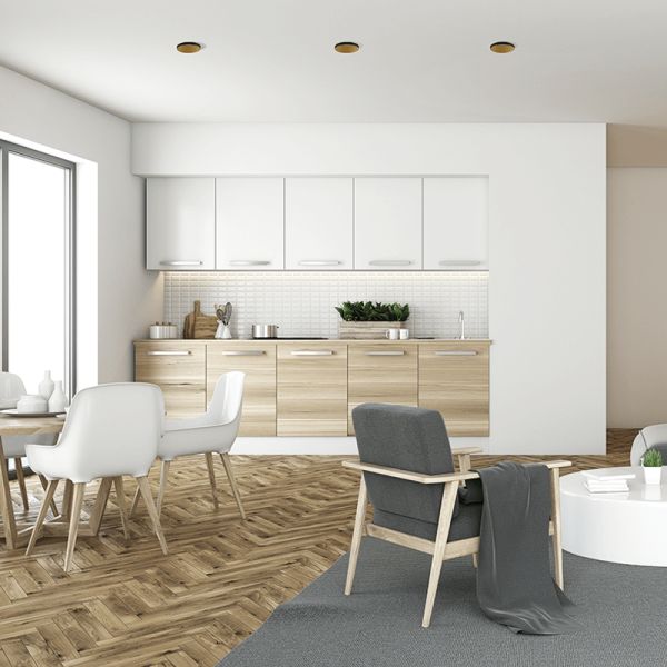 Spot encastré circulaire LED Einar GU10 8W, noir et or.