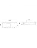 Dimensions du feu arrière LED LC11 droit pour Iveco Stralis Trakker 24V Vignal (sans éclairage de plaque d'immatriculation).