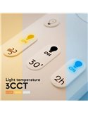 Ventilador de techo LED ALMA S Ø100cm 3 palas blanco madera clara 26W DC, luz 6,5W 1225Lm CTT DIM IP44