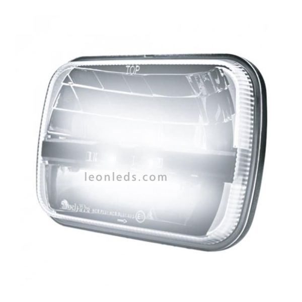 Phare LED Rectangulaire 5X7 9-32V Homologué TL27 | leonleds
