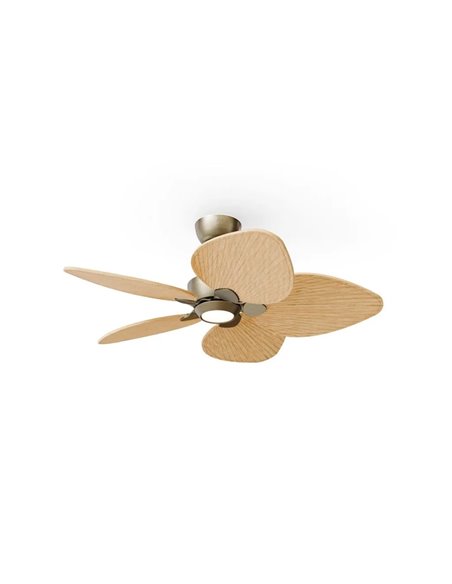 Ventilador LED ALMA S Ø100cm 5 palas marrón oxidado madera clara 26W DC + luz LED 6,5W 1225Lm CTT interior/exterior
