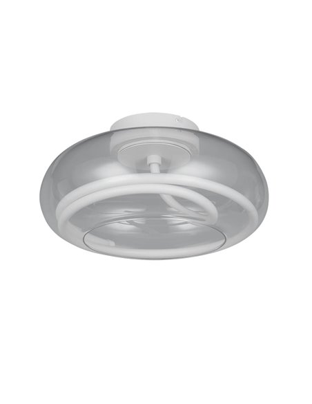 Luminária de teto LED TARSIA, branco fosco, 26W, 4000K, 3500lm, Ø40cm, dimerizável com interruptor, IP20