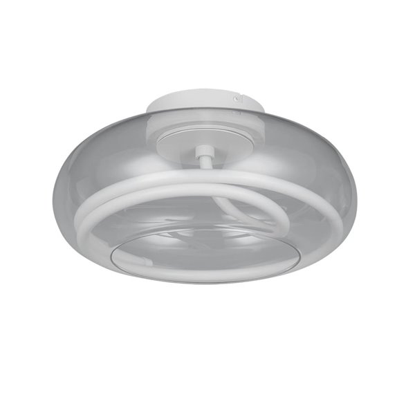 Luminária de teto LED TARSIA, branco fosco, 26W, 4000K, 3500lm, Ø40cm, dimerizável com interruptor, IP20