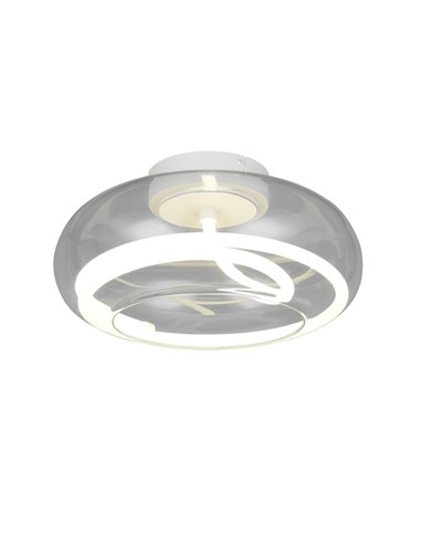 Luminária de teto LED TARSIA, branco fosco, 26W, 4000K, 3500lm, Ø40cm, dimerizável com interruptor, IP20