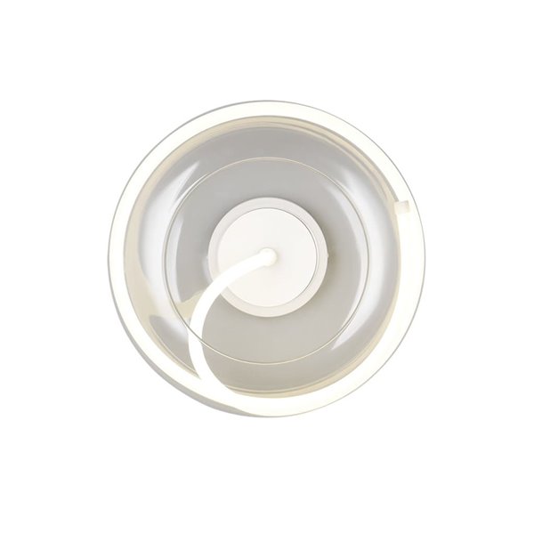 Luminária de teto LED TARSIA, branco fosco, 26W, 4000K, 3500lm, Ø40cm, dimerizável com interruptor, IP20