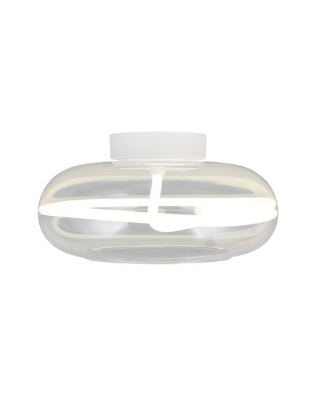 Luminária de teto LED TARSIA, branco fosco, 26W, 4000K, 3500lm, Ø40cm, dimerizável com interruptor, IP20