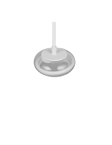 Lámpara colgante LED TARSIA blanco mate 18W 4000K 2400Lm Ø21cm H: 150cm regulable switch dimmer