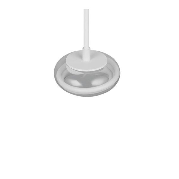 Luminária pendente LED TARSIA, branco fosco, 18W, 4000K, 2400lm, Ø21cm, A: 150cm, interruptor dimerizável