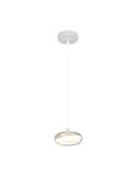 Lámpara colgante LED TARSIA blanco mate 18W 4000K 2400Lm Ø21cm H: 150cm regulable switch dimmer
