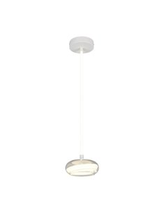 Lámpara colgante LED TARSIA blanco mate 18W 4000K 2400Lm Ø21cm H: 150cm regulable switch dimmer
