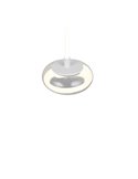 Lámpara colgante LED TARSIA blanco mate 18W 4000K 2400Lm Ø21cm H: 150cm regulable switch dimmer