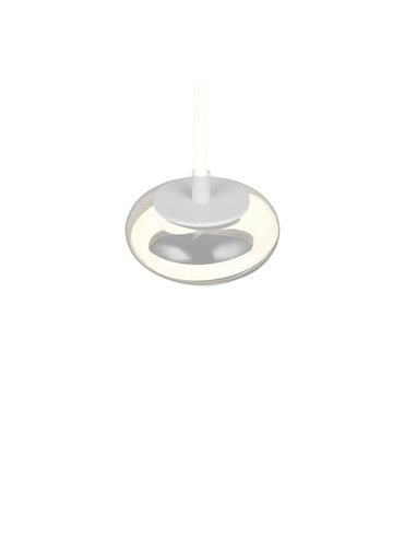 Luminária pendente LED TARSIA, branco fosco, 18W, 4000K, 2400lm, Ø21cm, A: 150cm, interruptor dimerizável