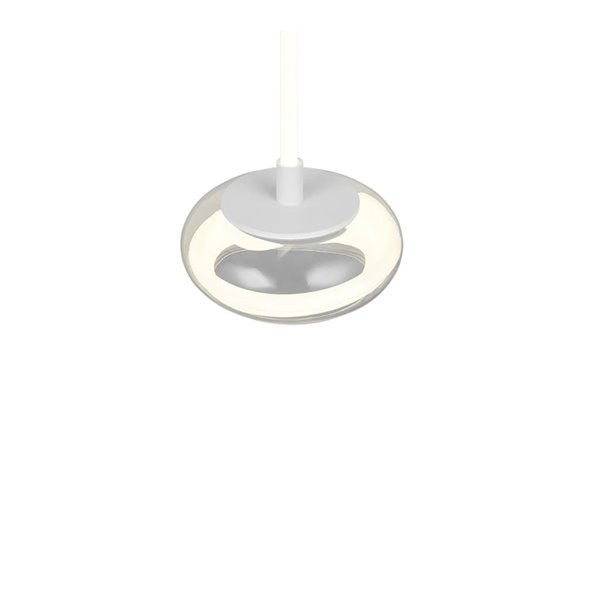 Lámpara colgante LED TARSIA blanco mate 18W 4000K 2400Lm Ø21cm H: 150cm regulable switch dimmer