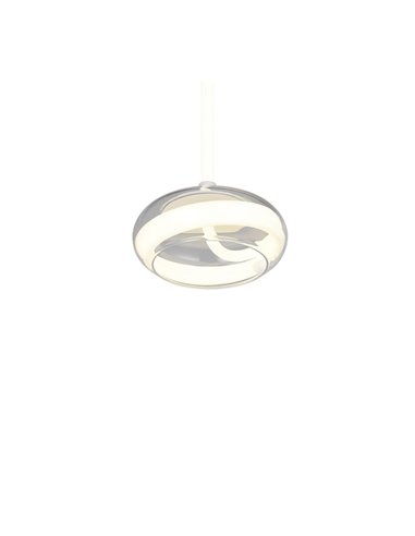 Lámpara colgante LED TARSIA blanco mate 18W 4000K 2400Lm Ø21cm H: 150cm regulable switch dimmer