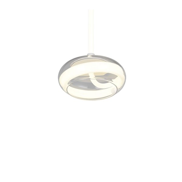 Lámpara colgante LED TARSIA blanco mate 18W 4000K 2400Lm Ø21cm H: 150cm regulable switch dimmer