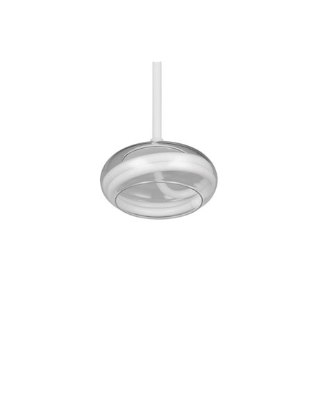 Lámpara colgante LED TARSIA blanco mate 18W 4000K 2400Lm Ø21cm H: 150cm regulable switch dimmer