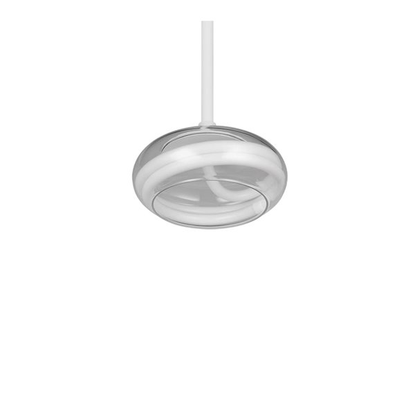 Luminária pendente LED TARSIA, branco fosco, 18W, 4000K, 2400lm, Ø21cm, A: 150cm, interruptor dimerizável