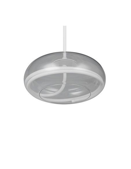 Lámpara colgante LED TARSIA negro mate 18W 4000K 2400lm Ø40cm H:150cm regulable switch dimmer IP20