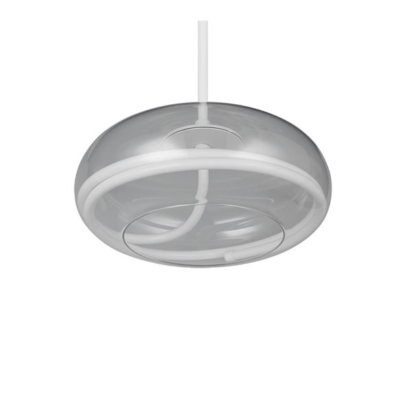 Lámpara colgante LED TARSIA negro mate 18W 4000K 2400lm Ø40cm H:150cm regulable switch dimmer IP20