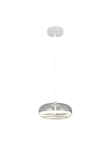 Lámpara colgante LED TARSIA negro mate 18W 4000K 2400lm Ø40cm H:150cm regulable switch dimmer IP20